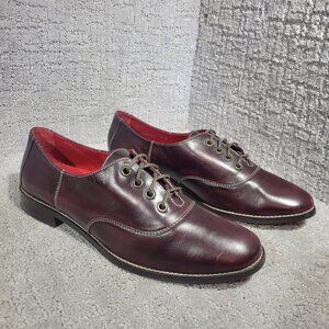 Cole Haan Men's Size 10B US Burgundy Leather Oxfords Dress Shoes Vintage